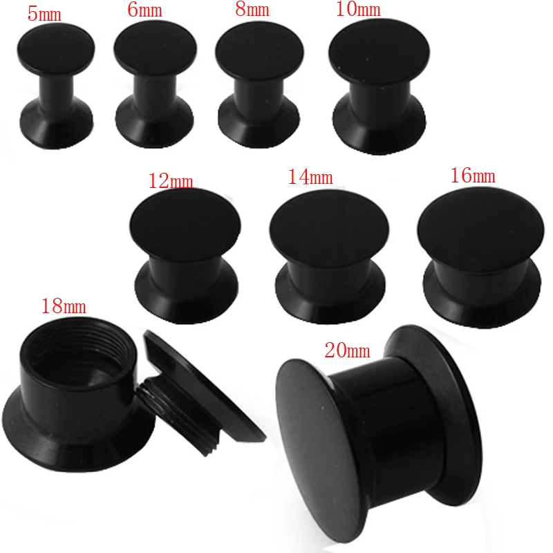 Ear gauges black acrylic Internally screw flesh tunnel ear plug ear expander body jewelry mix 9 size 72pcs piercing plugs
Ear gauges black acrylic Internally screw flesh tunnel ear plug ear expander body jewelry mix 9 size 72pcs piercing plugs