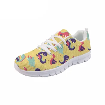 NOISYDESIGNS Lace Up Light Weight flat Shoes for Lady Cute Dinosaur Print Casual Women Air Mesh Breathable Walking Shoes Sneaker
NOISYDESIGNS Lace Up Light Weight flat Shoes for Lady Cute Dinosaur Print Casual Women Air Mesh Breathable Walking Shoes Sneaker