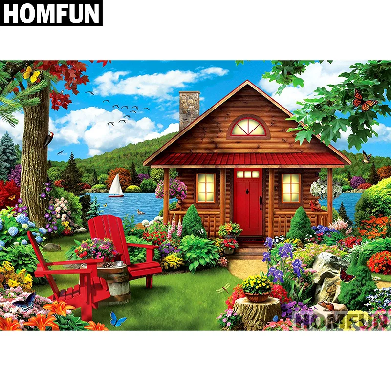 HOMFUN Full Square/Round Drill 5D DIY Diamond Painting "Garden & house" Embroidery Cross Stitch 5D Home Decor Gift A01689
HOMFUN Full Square/Round Drill 5D DIY Diamond Painting "Garden & house" Embroidery Cross Stitch 5D Home Decor Gift A01689