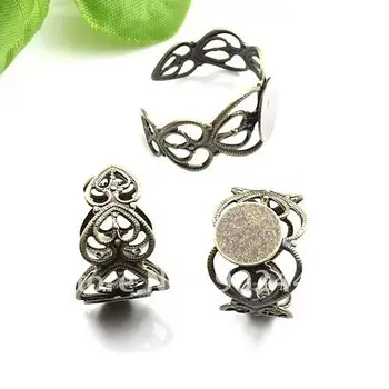 Free Shipping 200 pcs Antique Brass SOLID Adjustable Filigree Lace Ring Base with Heart shaped Band
Free Shipping 200 pcs Antique Brass SOLID Adjustable Filigree Lace Ring Base with Heart shaped Band
