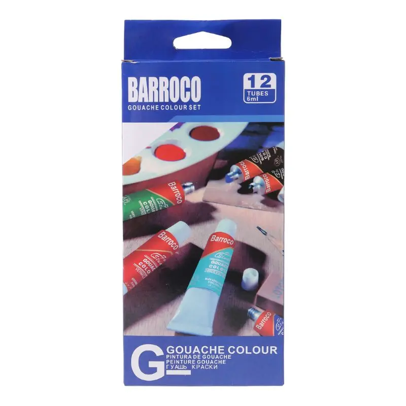 12 Colors Gouache Paint Tubes Set 6ml Draw Painting Pigment Painting With Brush Art Supplies
12 Colors Gouache Paint Tubes Set 6ml Draw Painting Pigment Painting With Brush Art Supplies