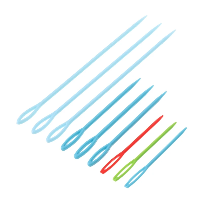 Description Picture 3 of item9Pcs Plastic Crochet Hooks Knitting Needles Sewing Tools Needlework Craft