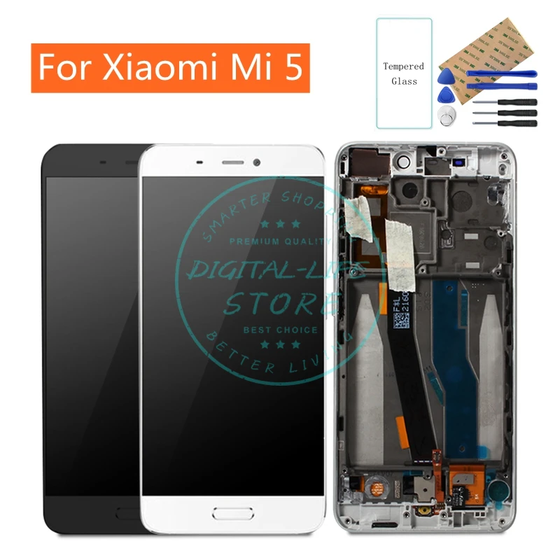 Xiaomi Mi5 Mi 5 LCD Display Touch Screen Digitizer Assembly Replacement 5.15" Mi 5 LCD+ Mid-Frame + Side Keys Repair Spare Parts
Xiaomi Mi5 Mi 5 LCD Display Touch Screen Digitizer Assembly Replacement 5.15" Mi 5 LCD+ Mid-Frame + Side Keys Repair Spare Parts