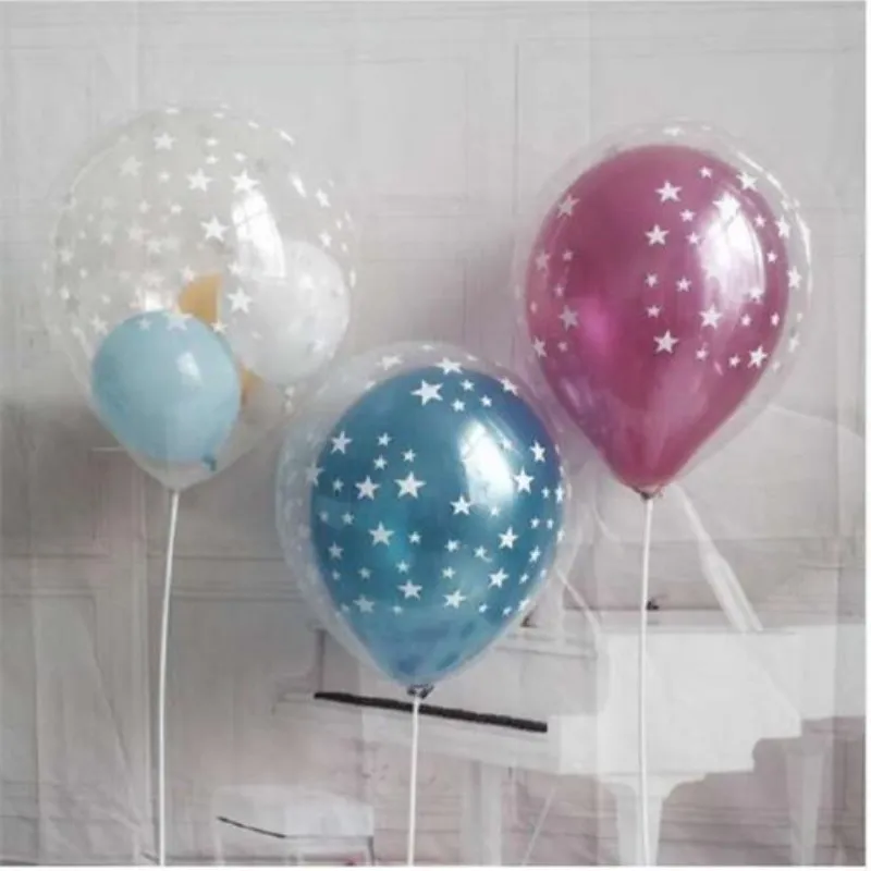 10pcs/lot 12inch Clear Stars Romatic Pearl Thick Latex Balloons Transparent Ball for Birthday Wedding Party Decorion Balloons
10pcs/lot 12inch Clear Stars Romatic Pearl Thick Latex Balloons Transparent Ball for Birthday Wedding Party Decorion Balloons
