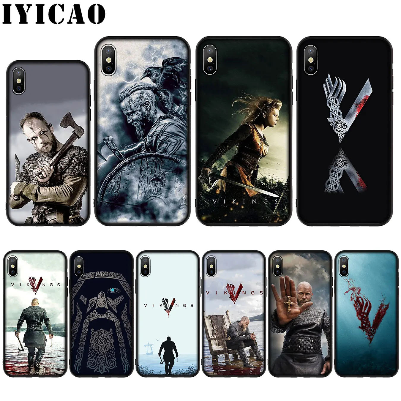 Модный силиконовый мягкий чехол vikings серии 4 для iPhone 11 Pro Max XR X XS 8 7 6 6S Plus 5|Бамперы| |