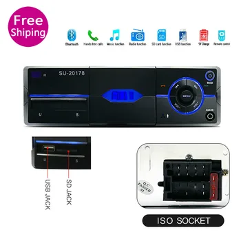 1 Din Car Radio MP3 Audio Player Bluetooth Hands-free FM Stereo Supports Holder USB2.0 SD AUX Playback USB Charger 12V
1 Din Car Radio MP3 Audio Player Bluetooth Hands-free FM Stereo Supports Holder USB2.0 SD AUX Playback USB Charger 12V
