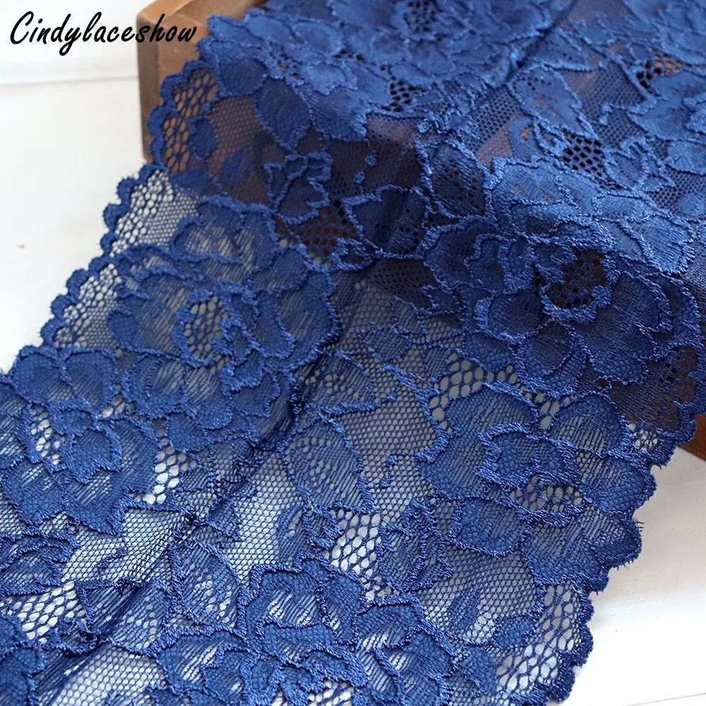 1 Yard Navy Blue Embroidered Stretch Lace Trim Elastic Lace Fabric Sewing Crafts Underwear Decoration Lace Handmade Accessories 
1 Yard Navy Blue Embroidered Stretch Lace Trim Elastic Lace Fabric Sewing Crafts Underwear Decoration Lace Handmade Accessories