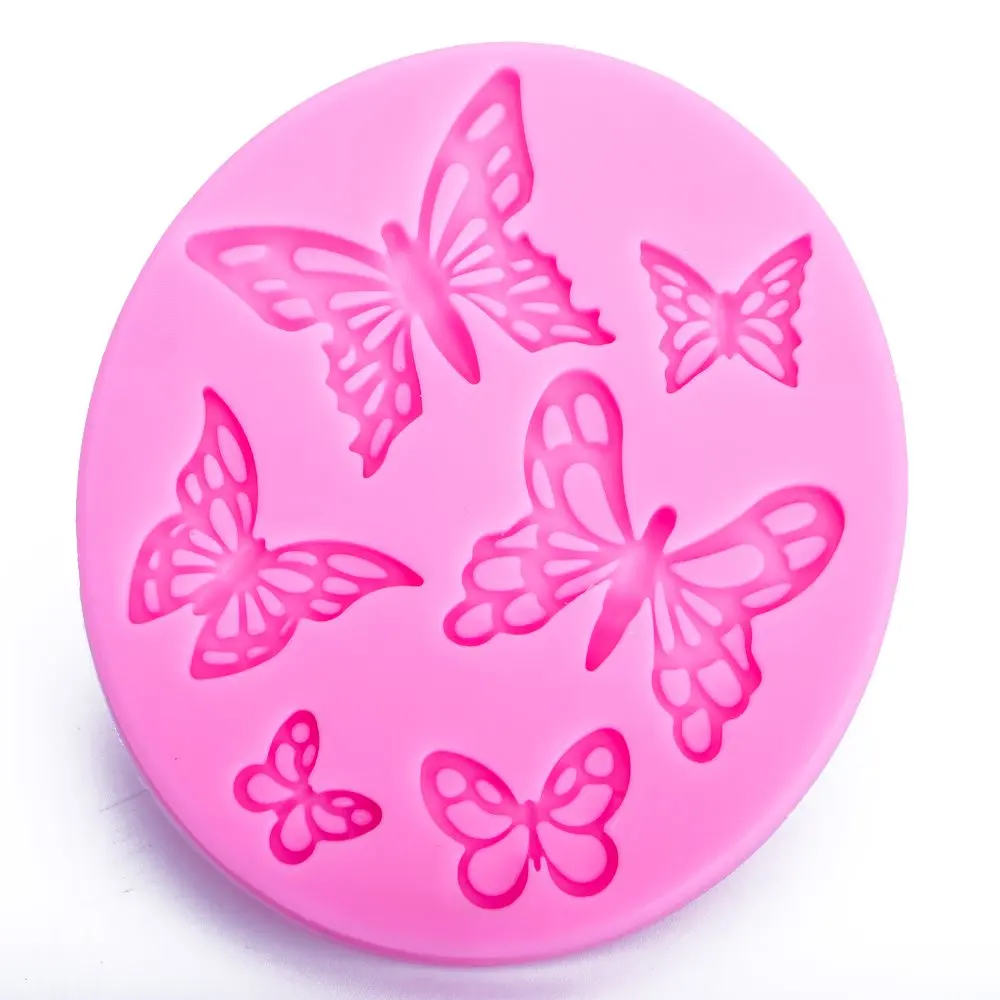 Форма бабочки 3D ремесла рельефная шоколадная Кондитерская помадка силиконовая