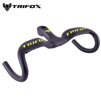 TRIFOX Cycling Carbon Integrated Handlebar Road Bike Handle Bars 28.6mm UD Matte Ultralight Carbon Fibre Road Bicycle Handlebar
TRIFOX Cycling Carbon Integrated Handlebar Road Bike Handle Bars 28.6mm UD Matte Ultralight Carbon Fibre Road Bicycle Handlebar