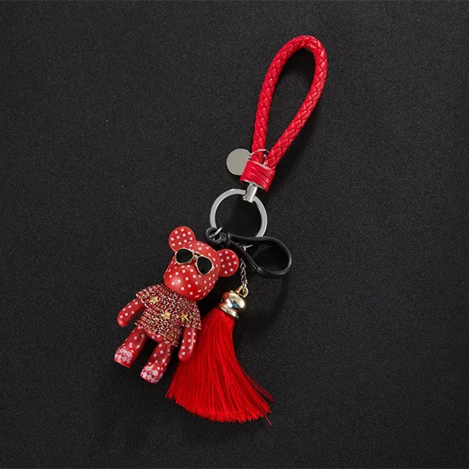 Handmade Crystal Popobe Bomgom Bear Keychains Wearing Glasses Five-pointed Star Rhinestone Gloomy Bears Key Ring Car Key Chains
Handmade Crystal Popobe Bomgom Bear Keychains Wearing Glasses Five-pointed Star Rhinestone Gloomy Bears Key Ring Car Key Chains