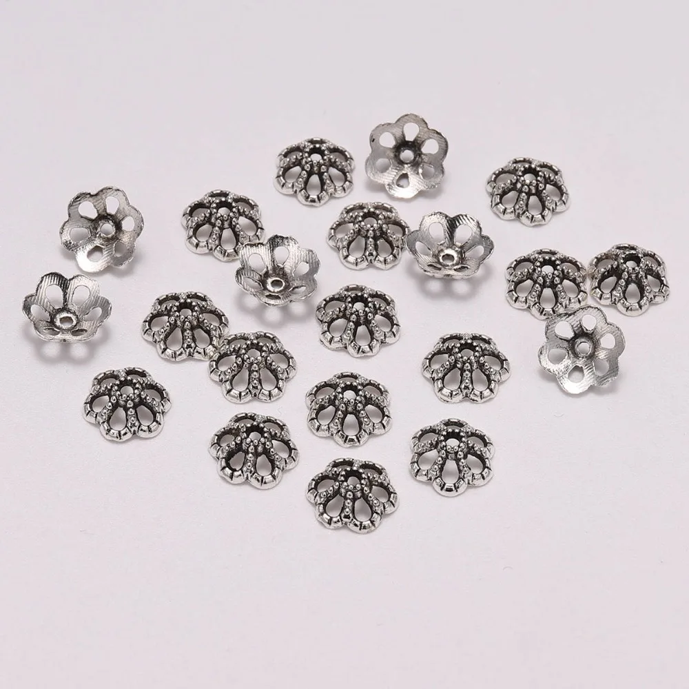 50pcs/Lot 9mm Antique Hollow Flower Needlework Torus Caps Flower Metal Bead End Caps For DIY Jewelry Making Findings Accessories
50pcs/Lot 9mm Antique Hollow Flower Needlework Torus Caps Flower Metal Bead End Caps For DIY Jewelry Making Findings Accessories