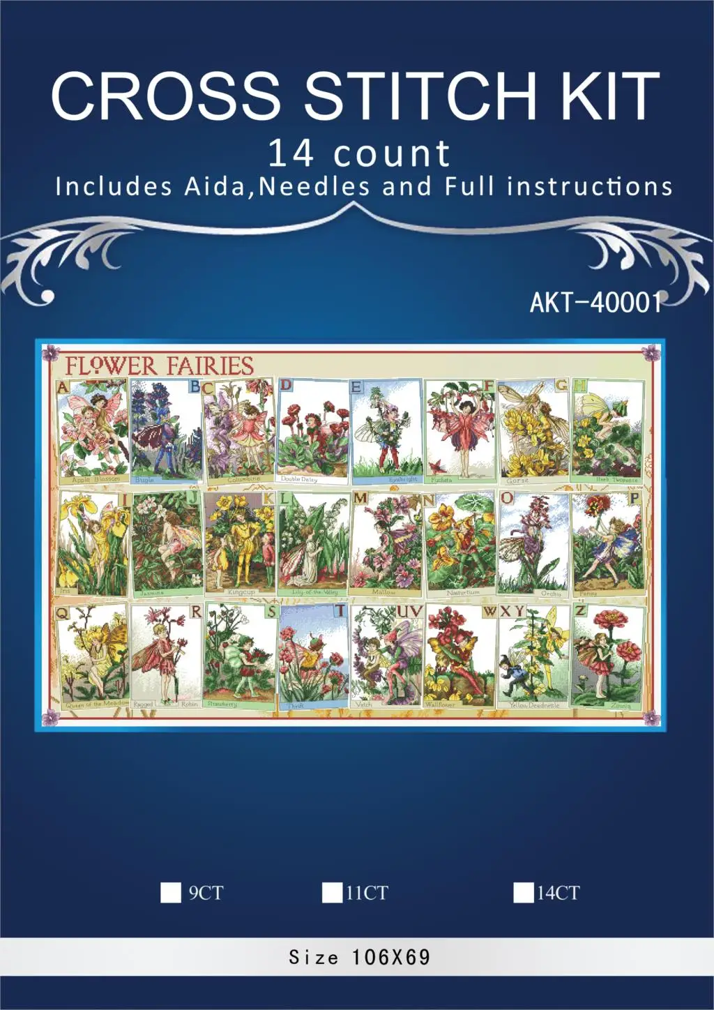 Top Quality Beautiful Lovely Counted Cross Stitch Kit Flower Fairies Alphabet Alphabetic Letters Words
Top Quality Beautiful Lovely Counted Cross Stitch Kit Flower Fairies Alphabet Alphabetic Letters Words