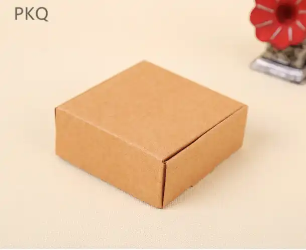 50pc kraft cardboard packing gift box handmade soap candy box