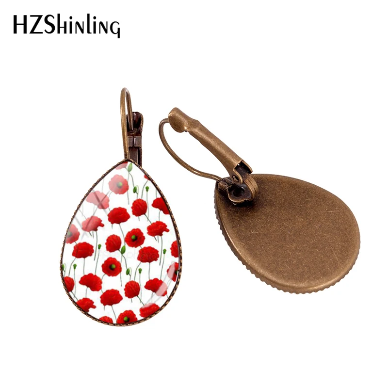 2019 New Red Poppy Floral Pattern Water Drop Earring Silver Poppies Ear Clips Hand Craft Drop Earrings Glass Dome Jewelry
2019 New Red Poppy Floral Pattern Water Drop Earring Silver Poppies Ear Clips Hand Craft Drop Earrings Glass Dome Jewelry