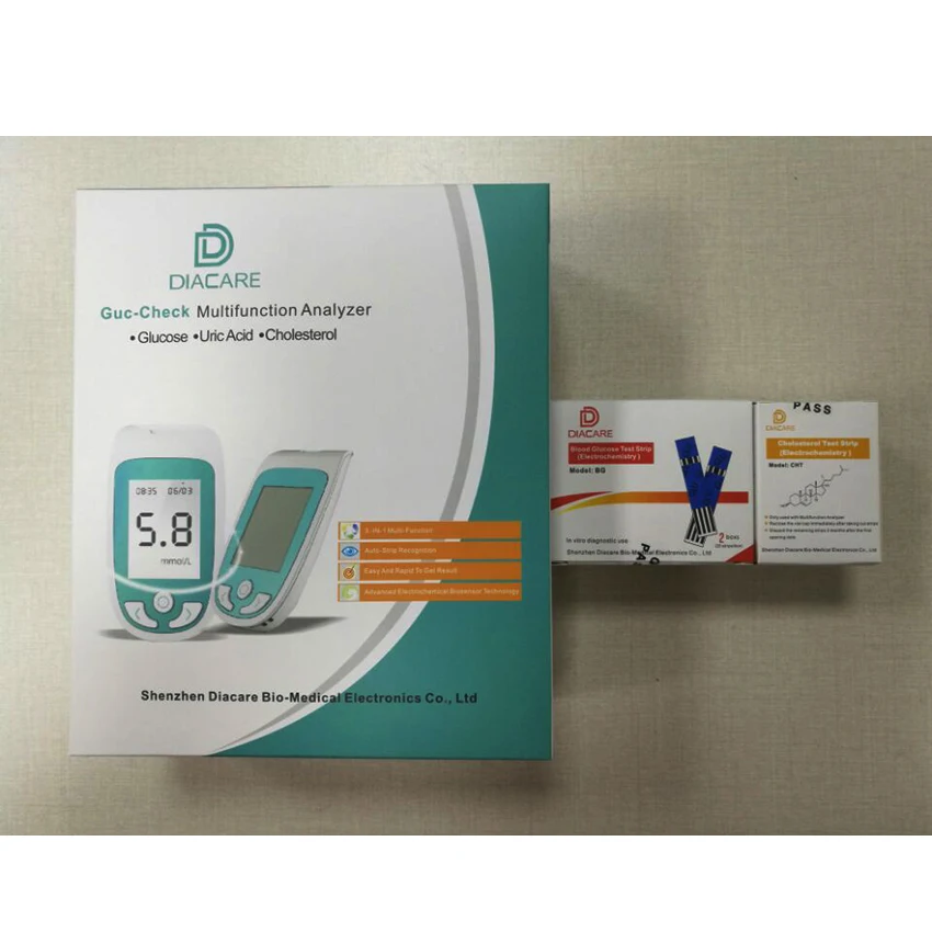 GUC-Check Blood Glucose & Cholesterol Meter Multi-Function Monitoring System with Test Strips
GUC-Check Blood Glucose & Cholesterol Meter Multi-Function Monitoring System with Test Strips