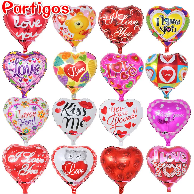 

5pcs 18inch heart balloons wedding Valentine's Days i love you Aluminium foil helium globos wedding decoration globos