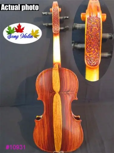 SONG Brand (Mexico cocobolo) rosewood back concert 4/4 violin,great sound #10931
SONG Brand (Mexico cocobolo) rosewood back concert 4/4 violin,great sound #10931