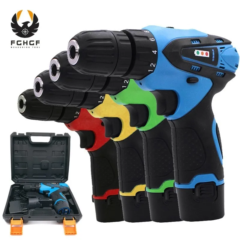 FGHGF Household 12V Two-speed Miniature Cordless Hand Drill Hole Wireless Electric Screwdriver Battery Power Driver Tool
FGHGF Household 12V Two-speed Miniature Cordless Hand Drill Hole Wireless Electric Screwdriver Battery Power Driver Tool