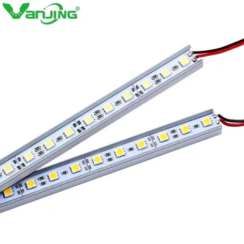 

2pcs/lot 5050 SMD LED Bar Light White/Warm White 36LEDS 50CM Cabinet LED Rigid Strip Aluminium Shell DC12V Showcase LED Strip