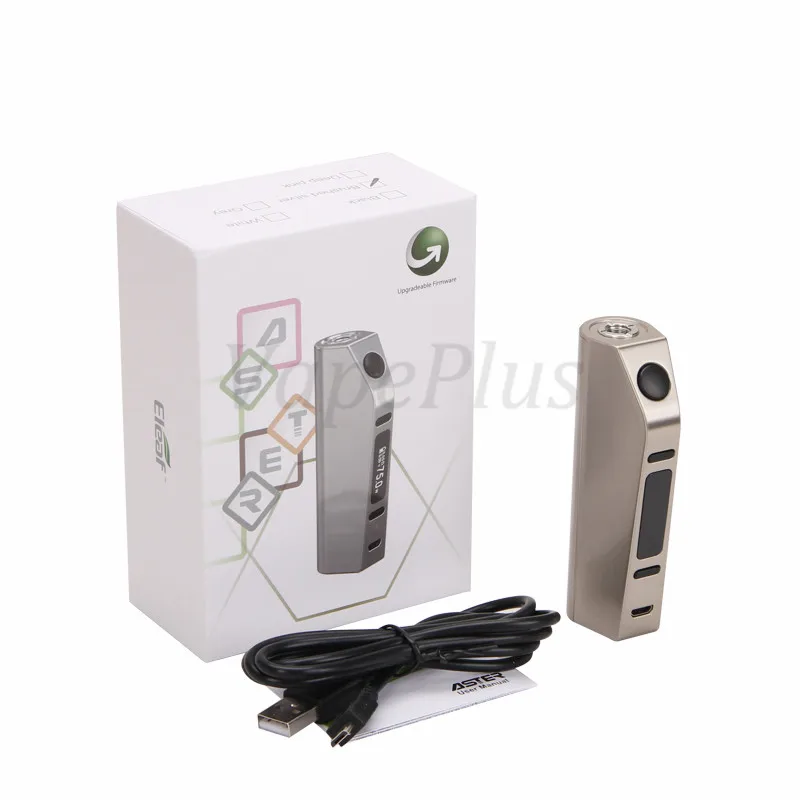 Original Eleaf iStick ASTER TC Mod 75W Temp Control E Cig Mod Vaporizer powered by single 18650 cell
Original Eleaf iStick ASTER TC Mod 75W Temp Control E Cig Mod Vaporizer powered by single 18650 cell