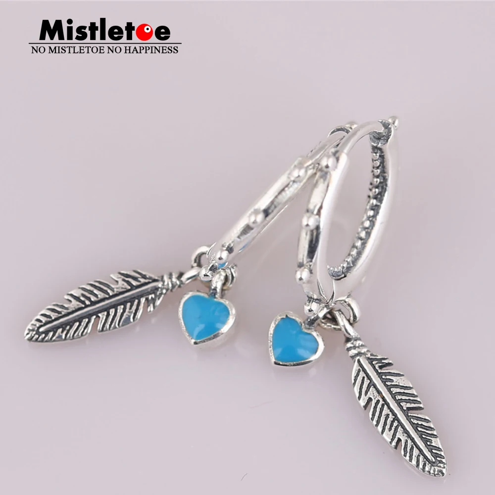 Mistletoe Authentic 925 Sterling Silver Spiritual Feathers Dangle Earrings, Turquoisee Enamel Fit European DIY Jewelry
Mistletoe Authentic 925 Sterling Silver Spiritual Feathers Dangle Earrings, Turquoisee Enamel Fit European DIY Jewelry