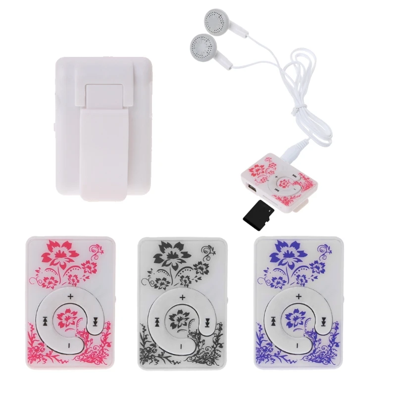 OOTDTY Mini Clip Floral Pattern Music MP3 Player 32GB TF Card With Mini USB Cable + Earphone
OOTDTY Mini Clip Floral Pattern Music MP3 Player 32GB TF Card With Mini USB Cable + Earphone