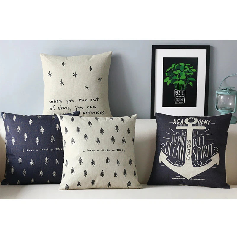 Black and white Linen Cotton Cushion Cover Creative Scandinavian style For Sofas Contracted personality Pillows Decorate
Black and white Linen Cotton Cushion Cover Creative Scandinavian style For Sofas Contracted personality Pillows Decorate