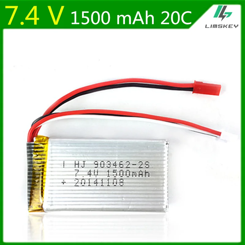 7.4V 1500mAh lipo Battery For WLtoys V913 L959 L969 L202 K959 TY923 Huajun HJ817 HJ816 U-FLY 903462 JST Plug Li-po Battery 3.7
7.4V 1500mAh lipo Battery For WLtoys V913 L959 L969 L202 K959 TY923 Huajun HJ817 HJ816 U-FLY 903462 JST Plug Li-po Battery 3.7