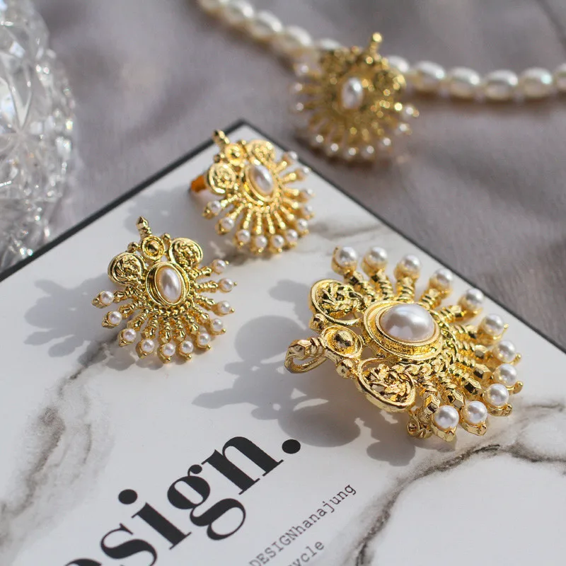 New retro style imitation pearl open screen bird fashion brooch necklace drop 925 silver needle earrings ear clip suit
New retro style imitation pearl open screen bird fashion brooch necklace drop 925 silver needle earrings ear clip suit