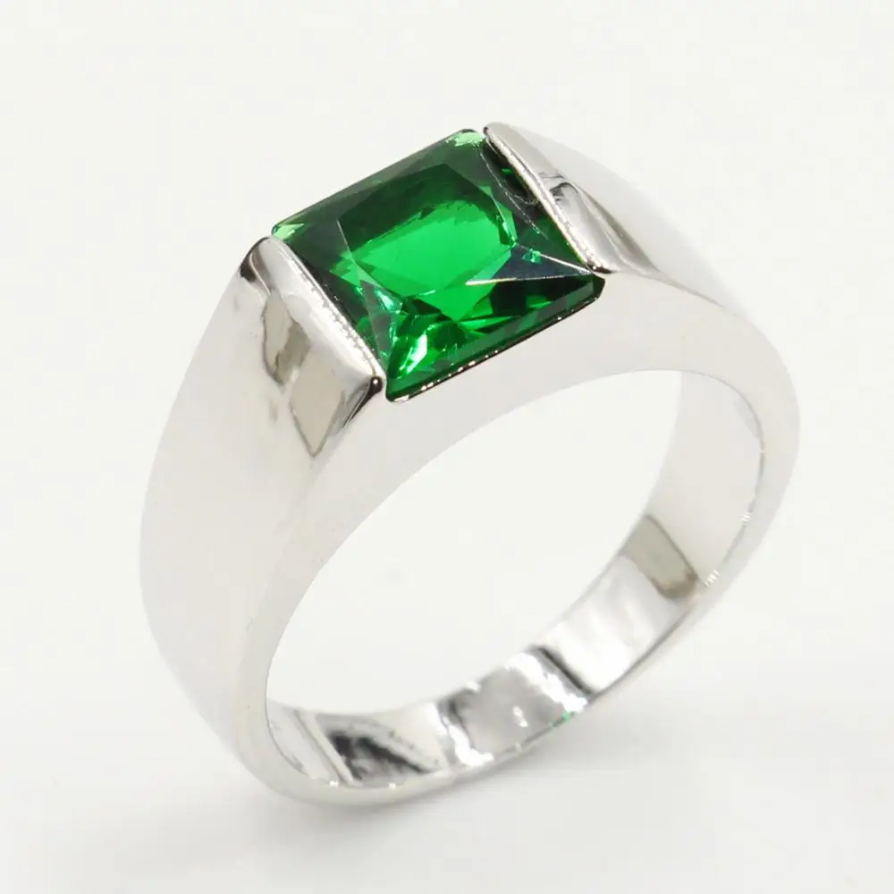 Rulalei New Brand Luxury Jewelry 925 Sterling Silver Princess Cut Green 5A Cubic Zirconia Wedding Ring for Men
Rulalei New Brand Luxury Jewelry 925 Sterling Silver Princess Cut Green 5A Cubic Zirconia Wedding Ring for Men