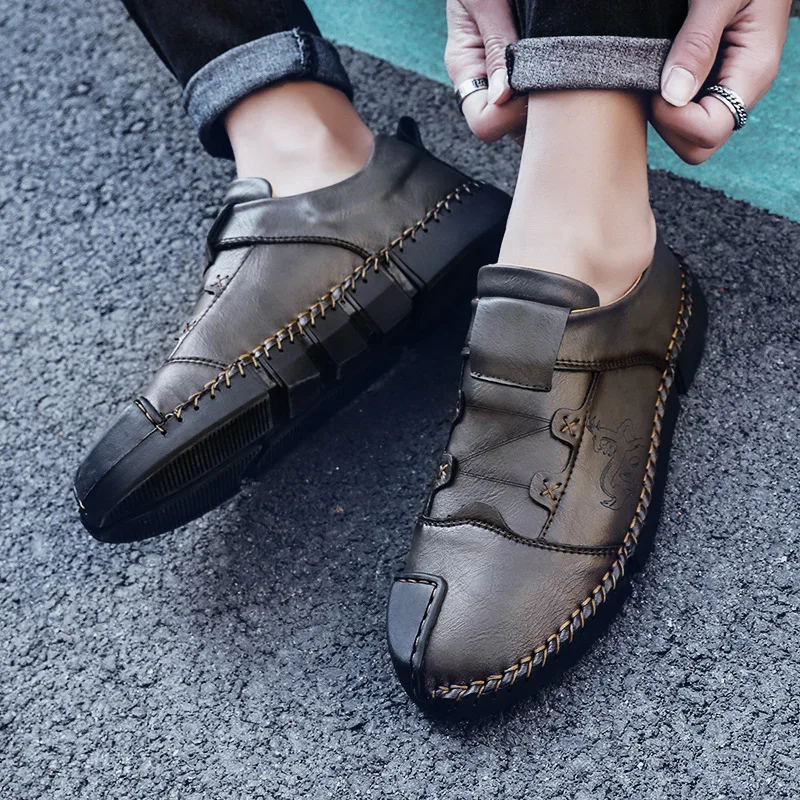 2019 large size leather shoes trend men's casual music round leather men's shoes
2019 large size leather shoes trend men's casual music round leather men's shoes