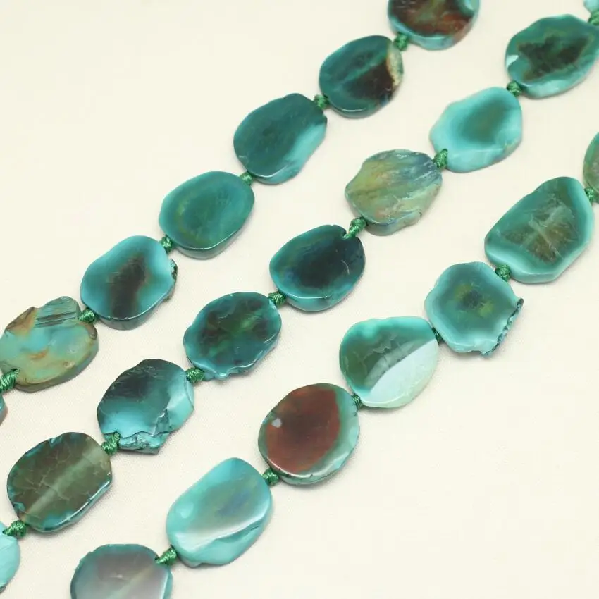 Natural Green Agates Slab Loose Beads Pendant Strand,Polished Freeform Dragon Veins Slice Beads Jewelry Necklace,25-30mm
Natural Green Agates Slab Loose Beads Pendant Strand,Polished Freeform Dragon Veins Slice Beads Jewelry Necklace,25-30mm