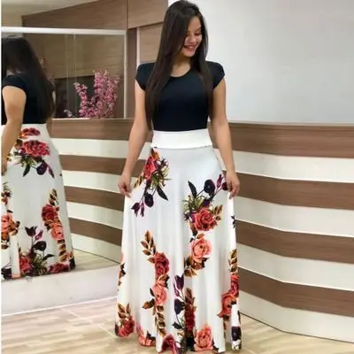 New style manufacturers sell hot summer European and American style printing matching colored clothes, long-sleeved dresses, sho
New style manufacturers sell hot summer European and American style printing matching colored clothes, long-sleeved dresses, sho