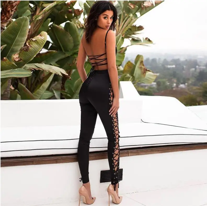 Sexy Hollow Out Bandage Jumpsuit Women Rompers 2018 Elegant Strapless Backless Lace Up Bodycon Bodysuit Party Overalls
Sexy Hollow Out Bandage Jumpsuit Women Rompers 2018 Elegant Strapless Backless Lace Up Bodycon Bodysuit Party Overalls
