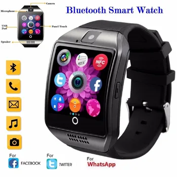 Bluetooth Smart Watch Men Q18 With Touch Screen Big Battery Support TF Sim Card Camera for Android Phone Passometer
Bluetooth Smart Watch Men Q18 With Touch Screen Big Battery Support TF Sim Card Camera for Android Phone Passometer