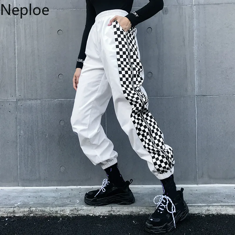 Neploe Retro Side Zipper White Black Plaid Cargo Pants Stretch High Waist Women Trousers 2019 Casual Street Harem Pants 53305
Neploe Retro Side Zipper White Black Plaid Cargo Pants Stretch High Waist Women Trousers 2019 Casual Street Harem Pants 53305