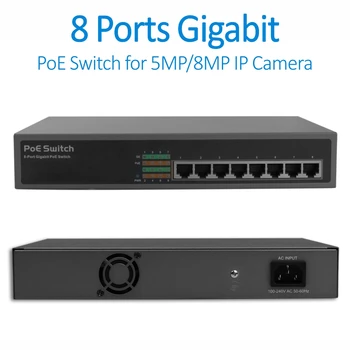 doerguin 8 Ports Gigabit PoE Switch 100/1000Mbps IEEE802.3af IEEE802.3at 150W Output Max with 16Gbps Bandwidth Built-in FAN
doerguin 8 Ports Gigabit PoE Switch 100/1000Mbps IEEE802.3af IEEE802.3at 150W Output Max with 16Gbps Bandwidth Built-in FAN