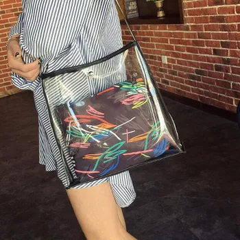 Hot Sale Fashion girl summer holographic handbag transparent PVC handbag clutch bag transparen color wallet letter 2019 designer
Hot Sale Fashion girl summer holographic handbag transparent PVC handbag clutch bag transparen color wallet letter 2019 designer