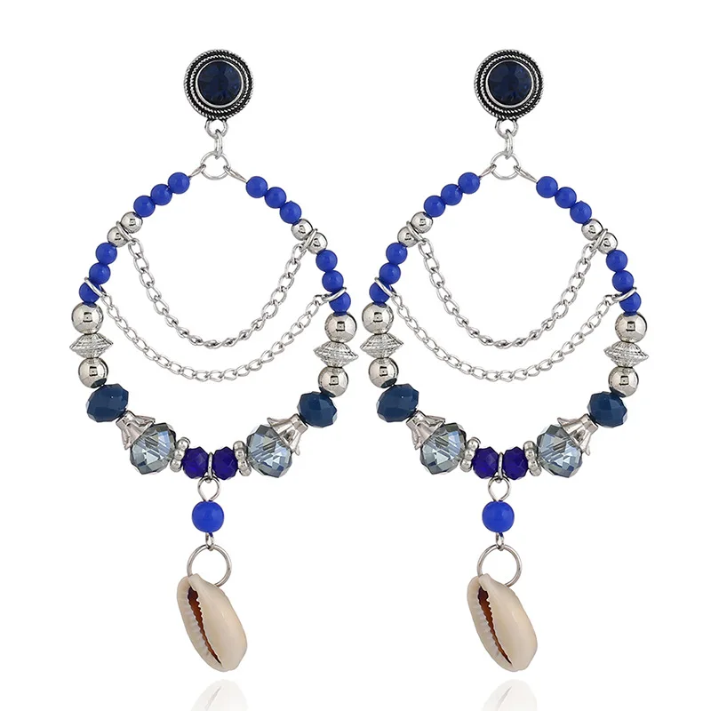 2018 Exaggerated New Ethnic Light Blue Beads Shell Pendant Long Drop Earrings for Women Fashion Party Jewelry
2018 Exaggerated New Ethnic Light Blue Beads Shell Pendant Long Drop Earrings for Women Fashion Party Jewelry