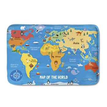 Doormat World Map Print Funny Entrance Floor Mats Non-slip 40x59cm Area Rugs for Living Room Bathroom Flannel Kitchen Mats 
Doormat World Map Print Funny Entrance Floor Mats Non-slip 40x59cm Area Rugs for Living Room Bathroom Flannel Kitchen Mats