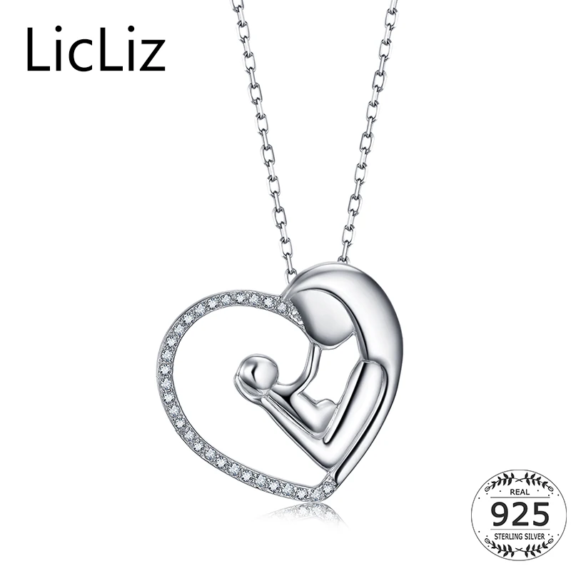 LicLiz Mom Necklace Silver Heart Necklace Pendant Choker Anniversary Mother's Day Gift Neck Chain Cubic Zirconia Necklace LN0236
LicLiz Mom Necklace Silver Heart Necklace Pendant Choker Anniversary Mother's Day Gift Neck Chain Cubic Zirconia Necklace LN0236