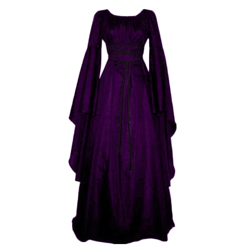 2019 Halloween Vintage Waist Lace Up Medieval Women Dress Gothic Irregular Sleeve Female Maxi Dresses Retro Bandage Vestidos
2019 Halloween Vintage Waist Lace Up Medieval Women Dress Gothic Irregular Sleeve Female Maxi Dresses Retro Bandage Vestidos