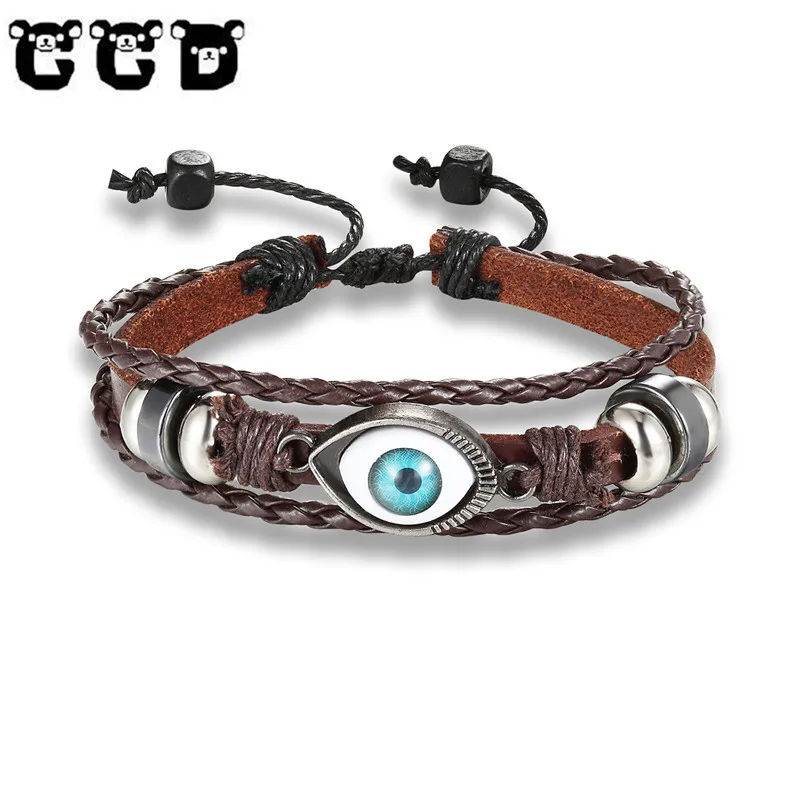 CCD Punk Design Turkish Eye Bracelet For Men Woman New Fashion Wristband Female Leather Bracelets & Bangles Vintage Jewelry Gift
CCD Punk Design Turkish Eye Bracelet For Men Woman New Fashion Wristband Female Leather Bracelets & Bangles Vintage Jewelry Gift