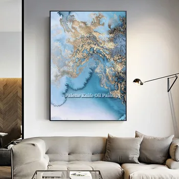 Blue White Gold Wave Print Painting Modern Abstract Wall Art Prints on Canvas Cuadros Decoracion for Living Room Wall Decoracion
Blue White Gold Wave Print Painting Modern Abstract Wall Art Prints on Canvas Cuadros Decoracion for Living Room Wall Decoracion