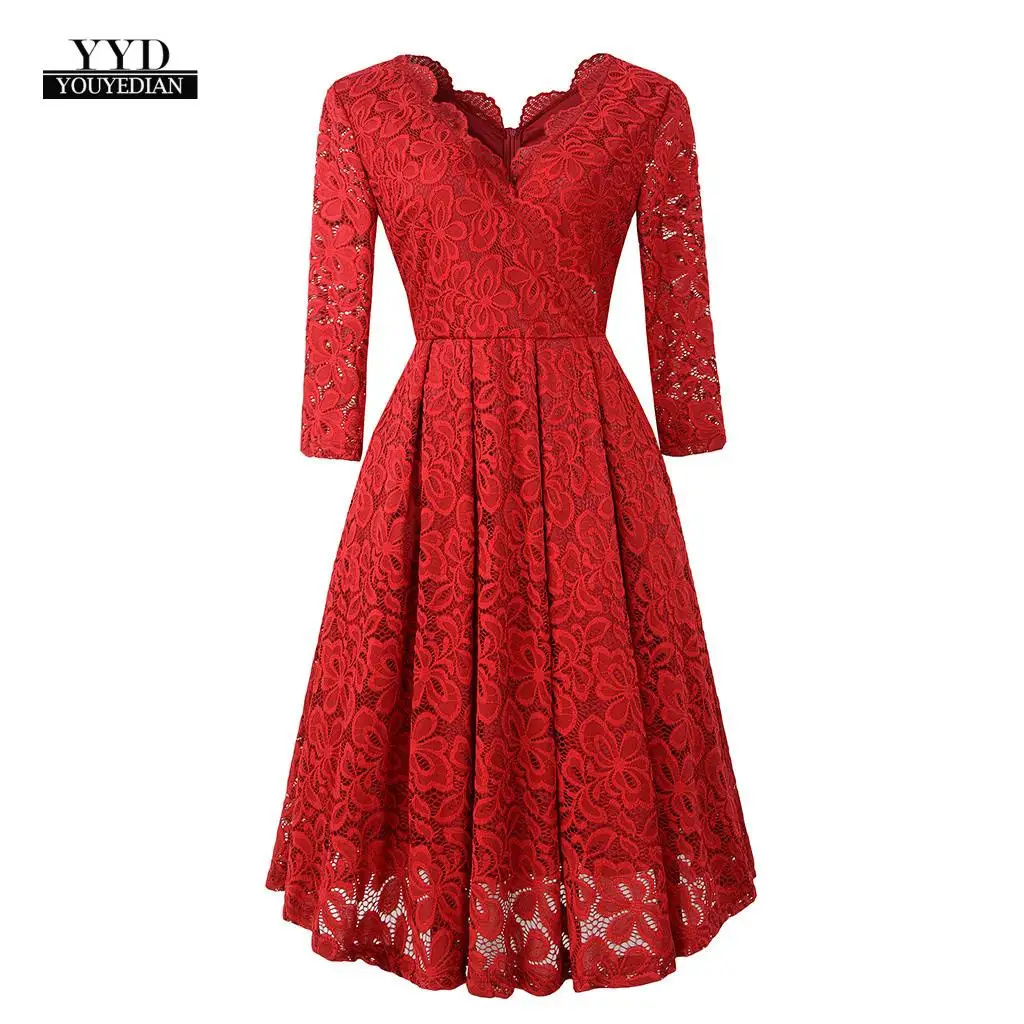 YOUYEDIAN Women Large Hem Dress Long Sleeve Lace Dress Cross Double V Neck Lace Dress Sexy Party Dresses #w20
YOUYEDIAN Women Large Hem Dress Long Sleeve Lace Dress Cross Double V Neck Lace Dress Sexy Party Dresses #w20