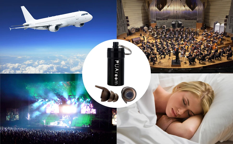 Earplugs for Musicians, Motorcycle, Sport & Travel. Hear Live Music at Concerts. High Fidelity Acoustic Filters that Reduce Volume for Noise & Ear Protection