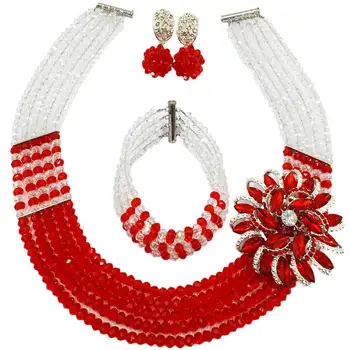 Fashion Red Clear AB African Beads Jewelry Set 5C-SXJB026
Fashion Red Clear AB African Beads Jewelry Set 5C-SXJB026