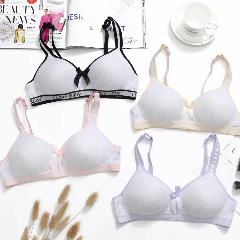 Teenager Training Bras Girls Children Bow-knot Underwear Sports Puberty Bras Letter Bra For Kids Cotton Soft Solid Underwear
Teenager Training Bras Girls Children Bow-knot Underwear Sports Puberty Bras Letter Bra For Kids Cotton Soft Solid Underwear
