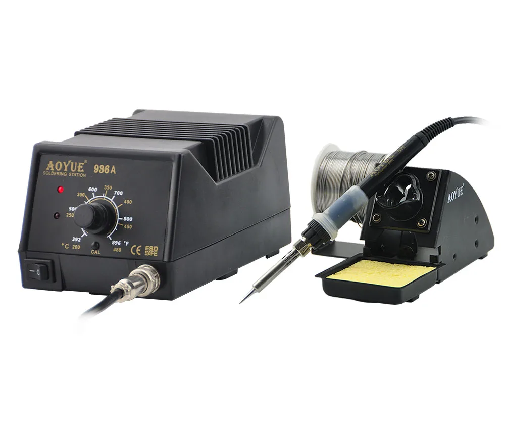ESD high quality Aoyue 936A Soldering Station AOYUE 936A welding sets Thermostat thermostat electric iron 60W high power solderi
ESD high quality Aoyue 936A Soldering Station AOYUE 936A welding sets Thermostat thermostat electric iron 60W high power solderi