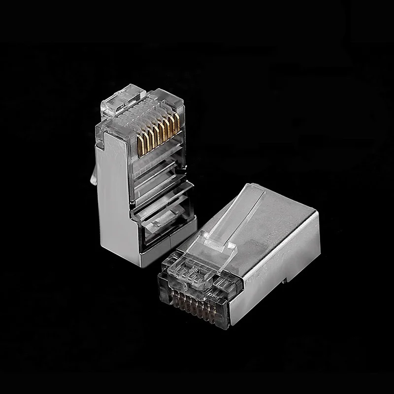 OULLX Cat5e RJ45 Plug Ethernet Cable Connector Male Network 8P8C 8Pin RJ 45 stp Shielded Terminals Cat 5 Cat5 Gold Plated 100pcs
OULLX Cat5e RJ45 Plug Ethernet Cable Connector Male Network 8P8C 8Pin RJ 45 stp Shielded Terminals Cat 5 Cat5 Gold Plated 100pcs